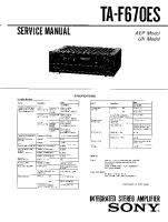 Sony TA-F670-ES - Service Manual